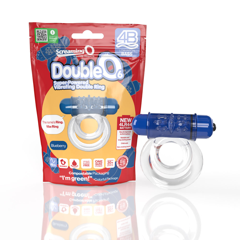 Screaming O 4B Doubleo 6 Blueberry 1 Ct | 817483015281 | Discreet Personal Wellness