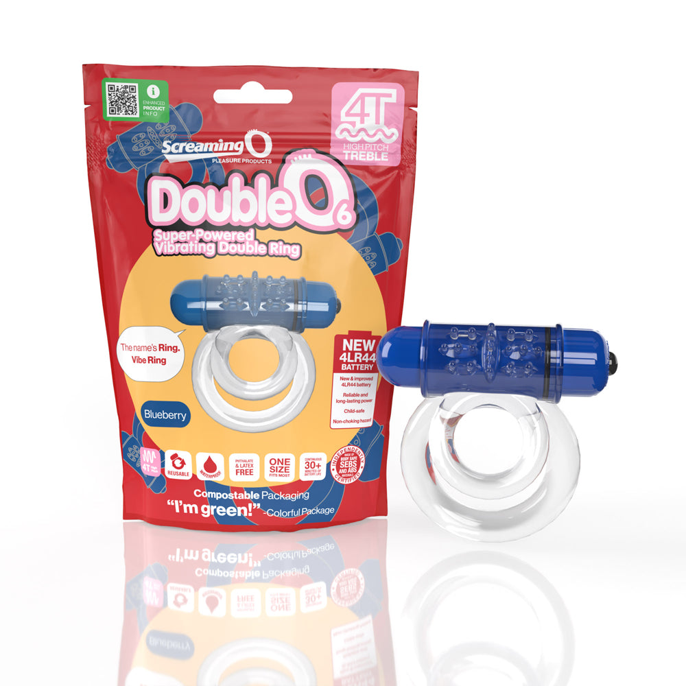 Screaming O 4T Doubleo 6 Blueberry 1 Ct | 817483015328 | Discreet Personal Wellness