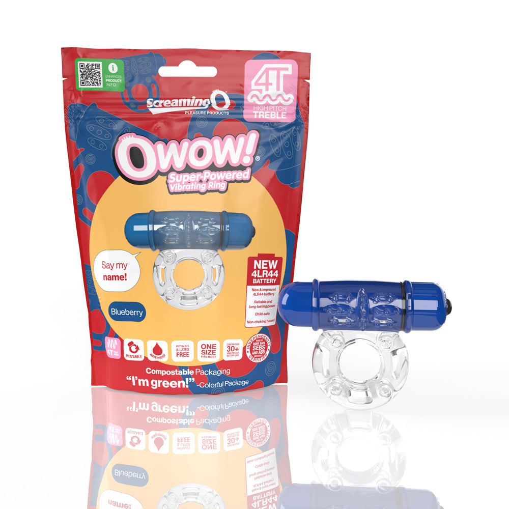 Screaming O 4T Owow Blueberry 1 Ct | 817483015526 | Discreet Personal Wellness