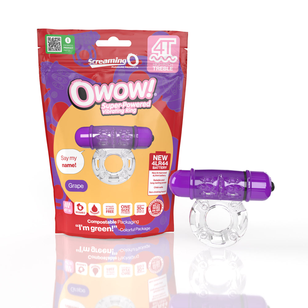 Screaming O 4T Owow Grape 1 Ct | 817483015533 | Discreet Personal Wellness