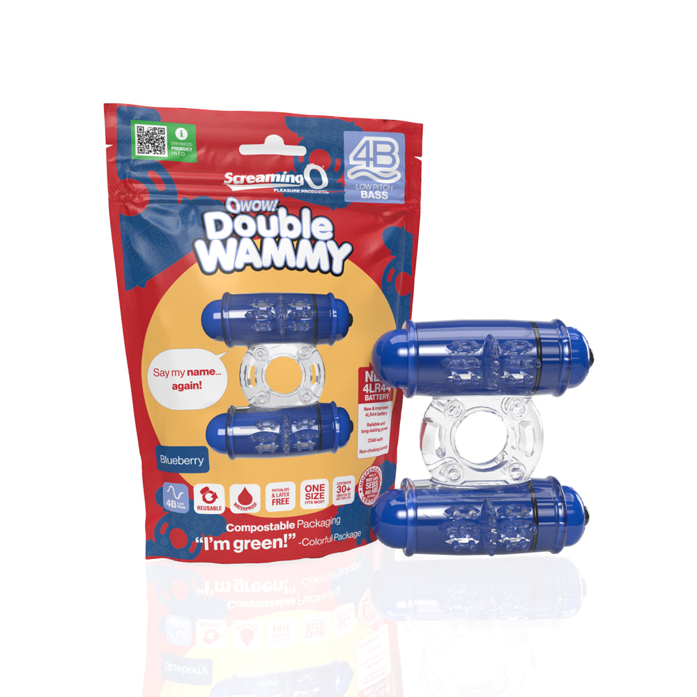 Screaming O 4B Double Wammy Blueberry | 817483015731 | Discreet Personal Wellness