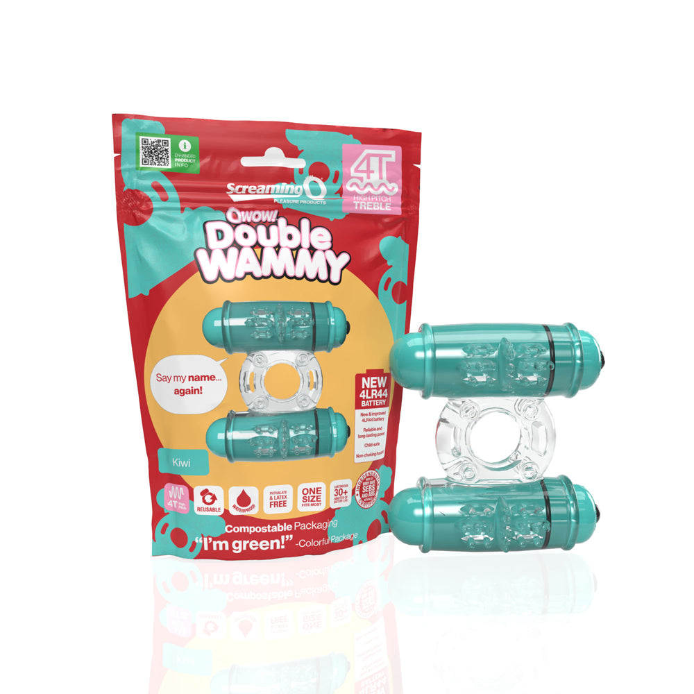 Screaming O 4T Double Wammy Kiwi | 817483015793 | Discreet Personal Wellness