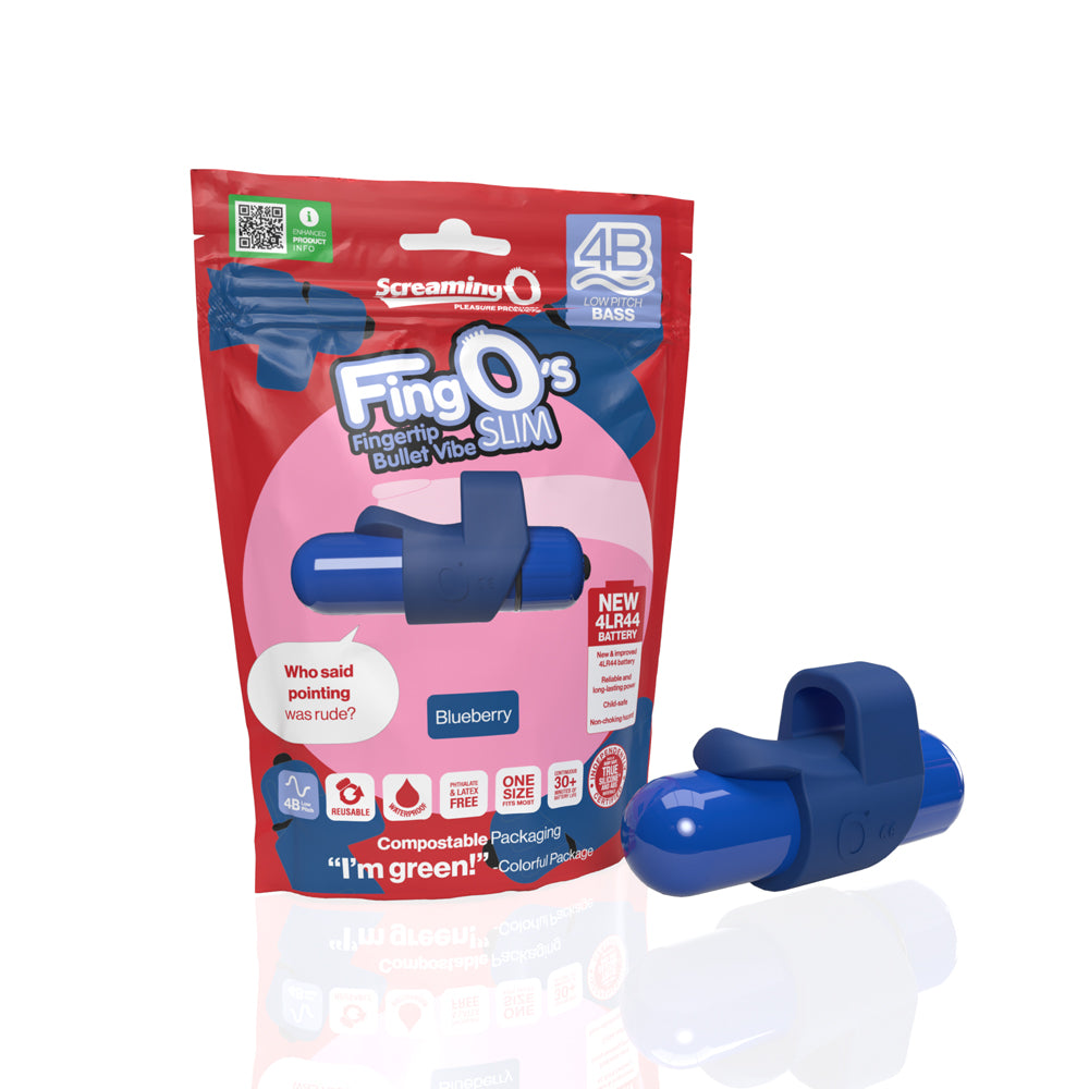 Screaming O 4B Fingo Slim Blueberry | 817483015977 | Discreet Personal Wellness