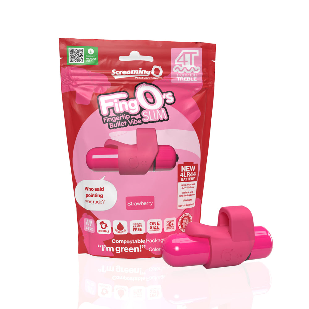 Screaming O 4T Fingo Slim Strawberry | 817483016042 | Discreet Personal Wellness