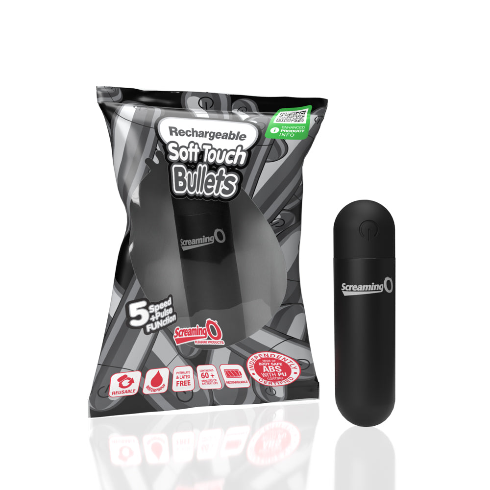 Screaming O Soft Touch Rechargeable Bullets Black | 817483017889 | Discreet Personal Wellness