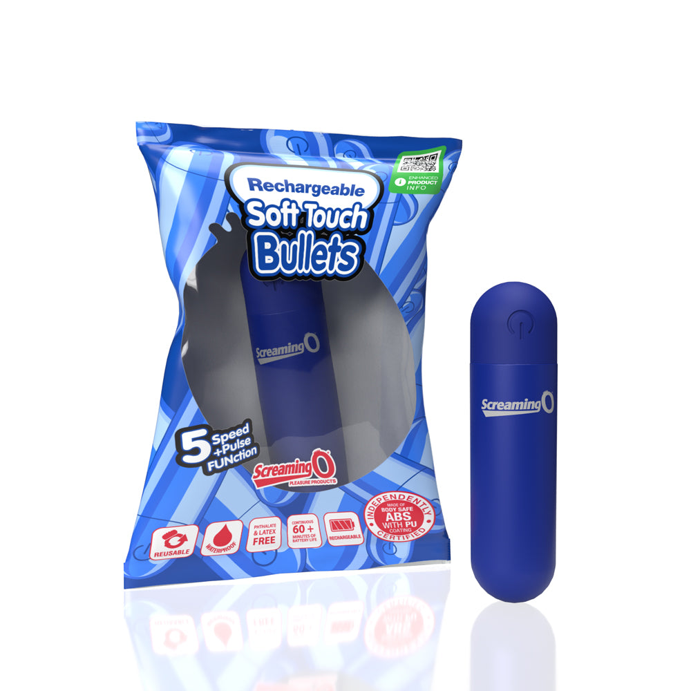Screaming O Soft Touch Rechargeable Bullets Blue | 817483017896 | Discreet Personal Wellness