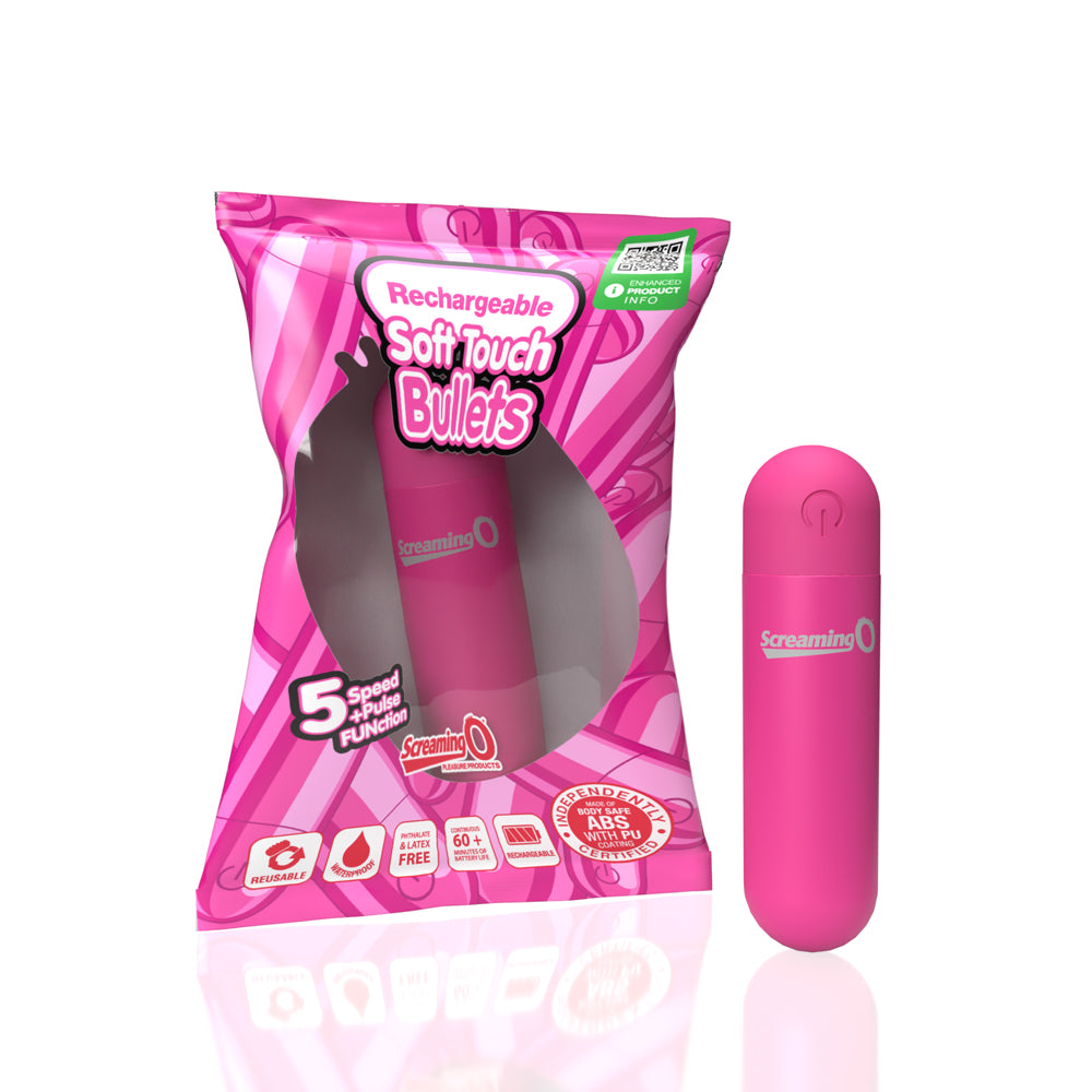 Screaming O Soft Touch Rechargeable Bullets Pink | 817483017902 | Discreet Personal Wellness