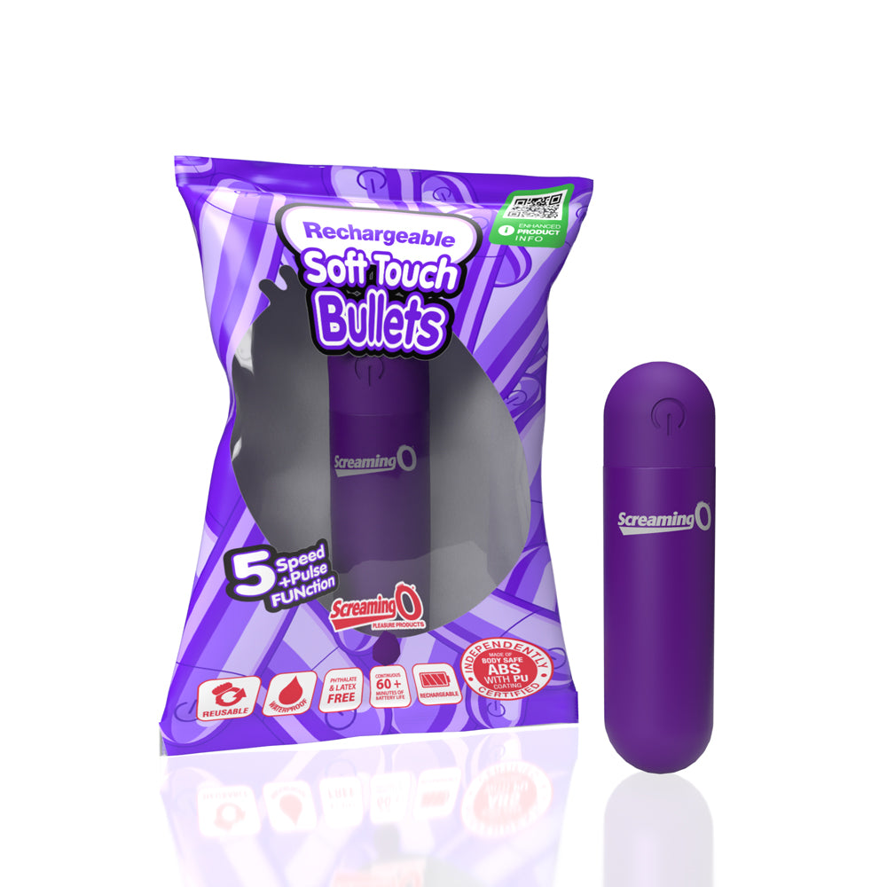 Screaming O Soft Touch Rechargeable Bullets Purple | 817483017919 | Discreet Personal Wellness