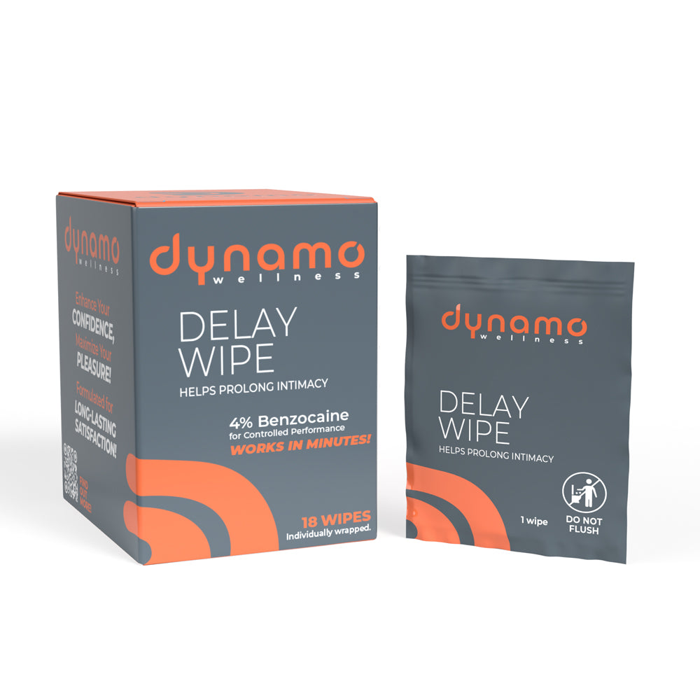 Dynamo Wellness Delay Wipe 4% 18pk | 817483018602 | Discreet Personal Wellness