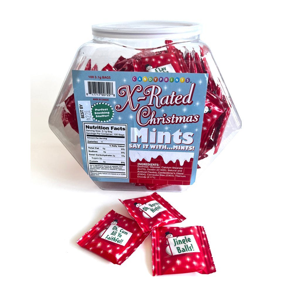 Christmas Mints 100Ct Fishbowl | 817717007228 | Discreet Personal Wellness