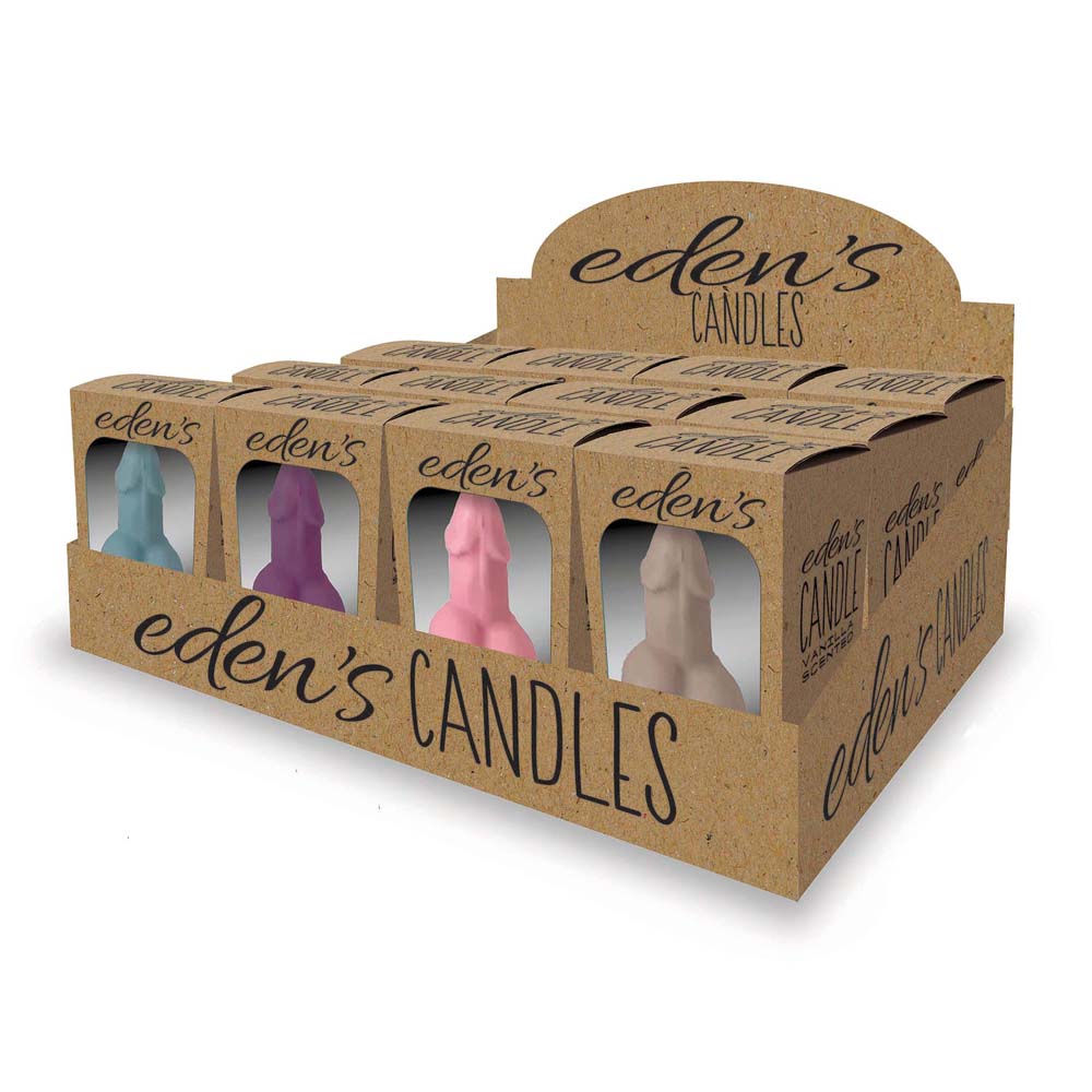 Eden's Candles Penis 12Ct Display | 817717011621 | Discreet Personal Wellness