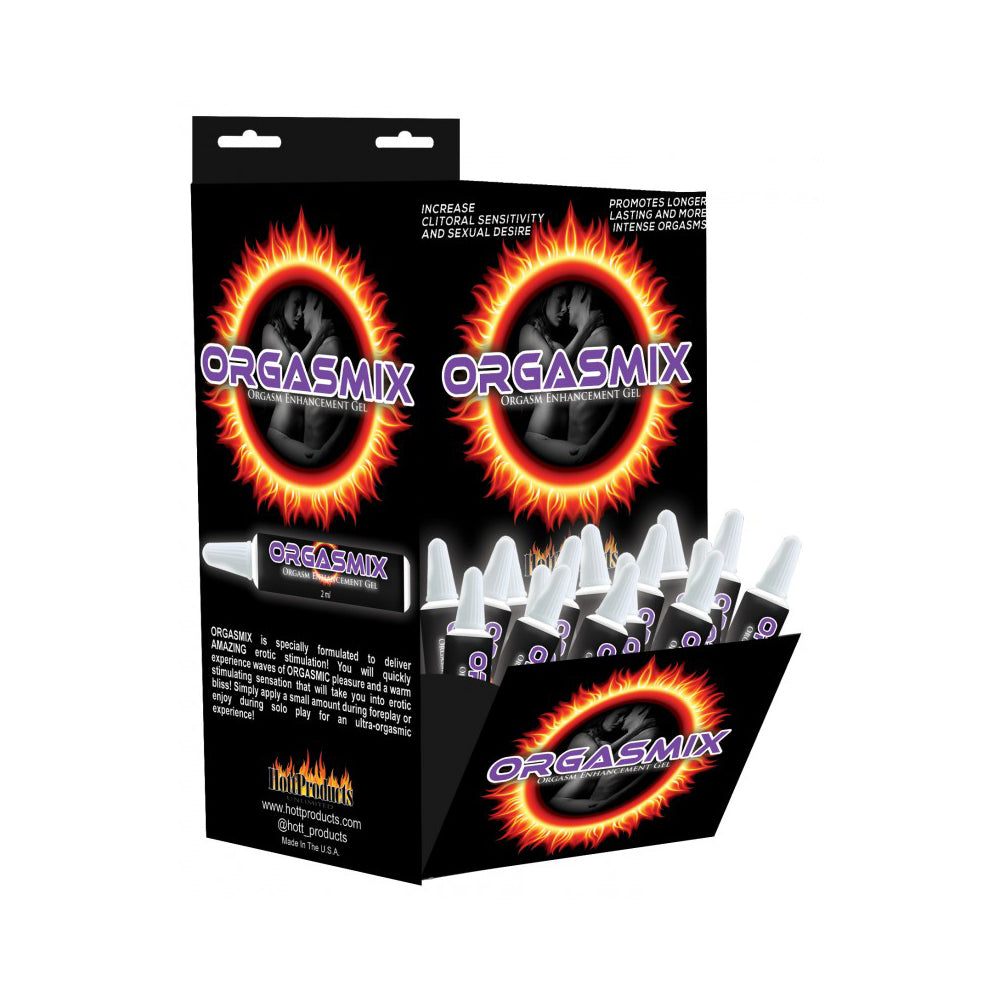 Orgasmix 2 ml. Tubes Wall Mount 144 Pc Display | 818631026562 | Discreet Personal Wellness