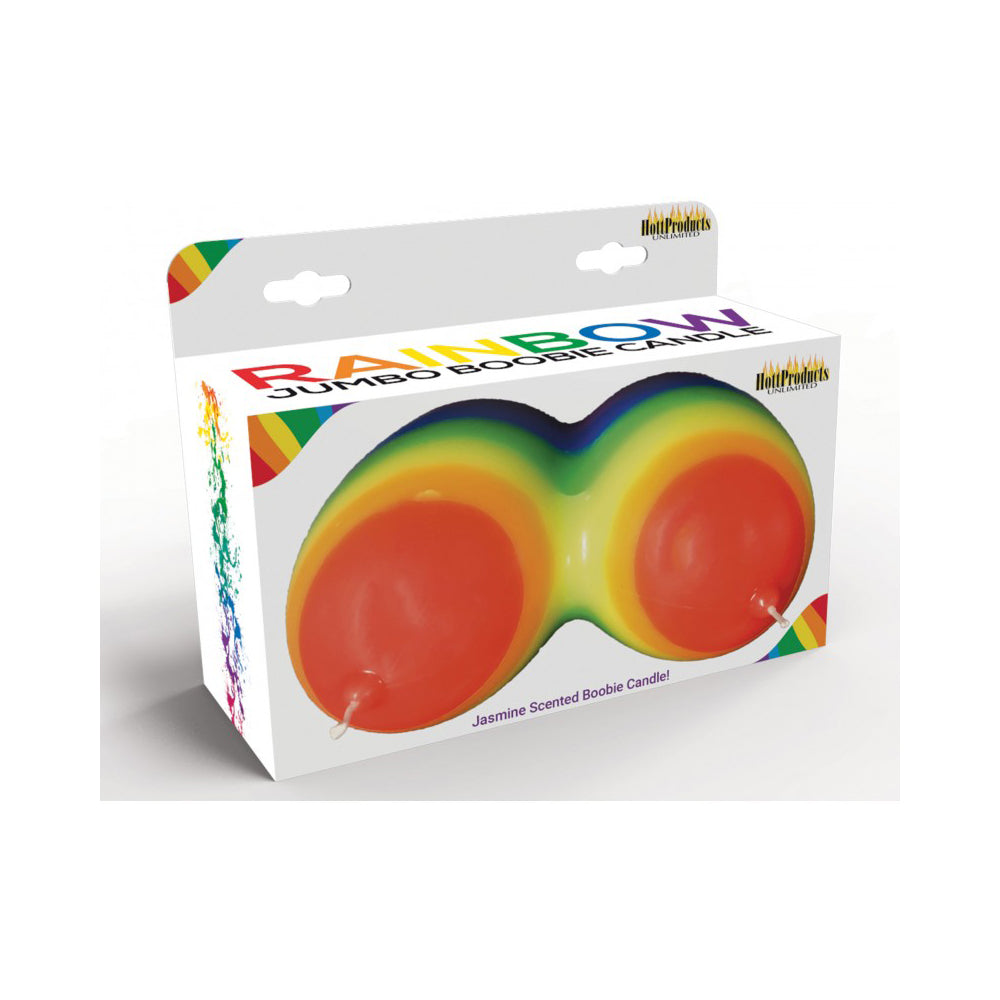 Jumbo Boobie Rainbow Candle | 818631032235 | Discreet Personal Wellness
