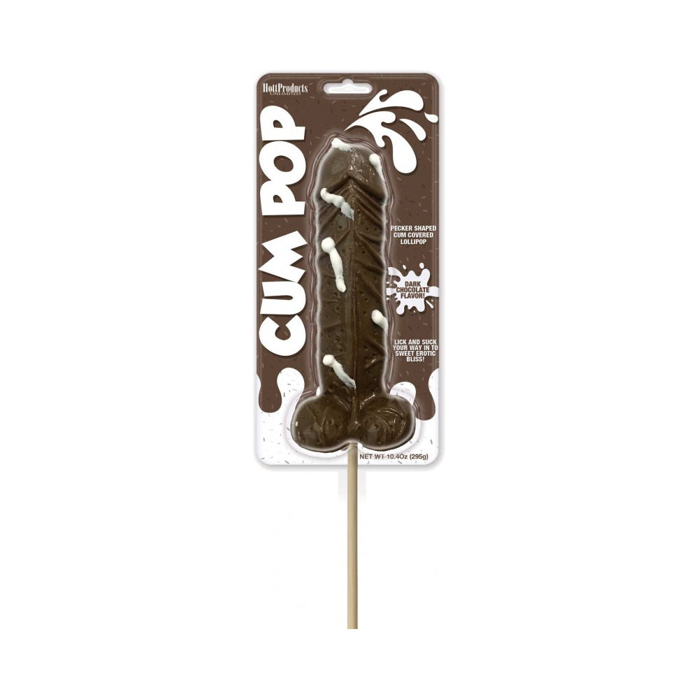 Come Penis Pops Dark Chocolate Flavor 1Pc Clamshell | 818631032365 | Discreet Personal Wellness