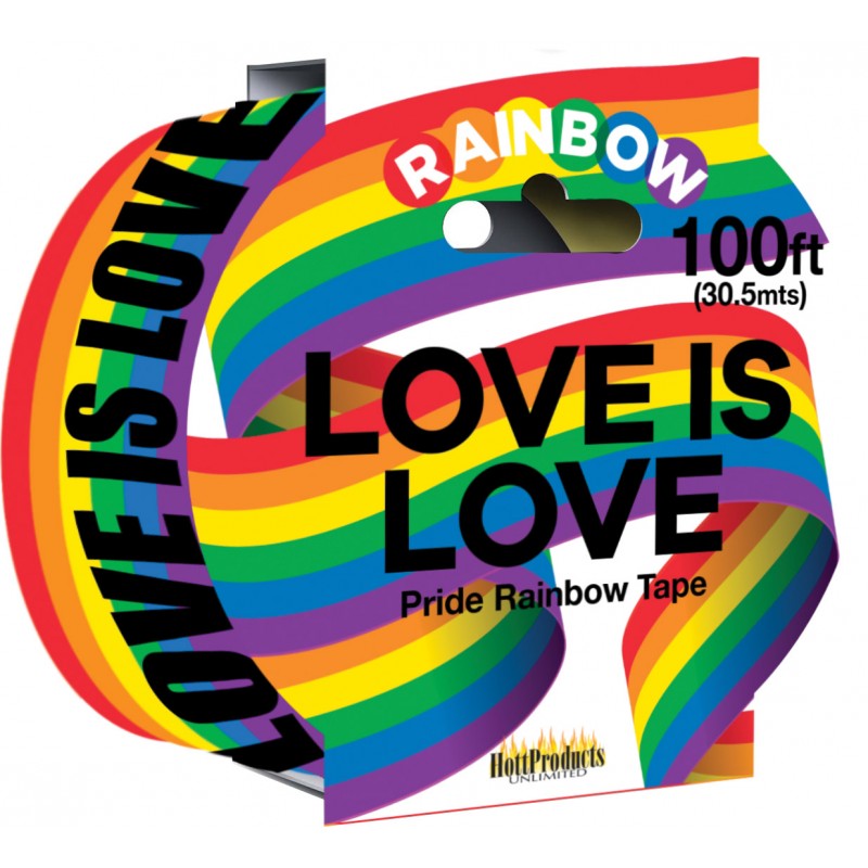 Love Is Love Rainbow Style Caution Party Tape 100' | 818631033454 | Discreet Personal Wellness
