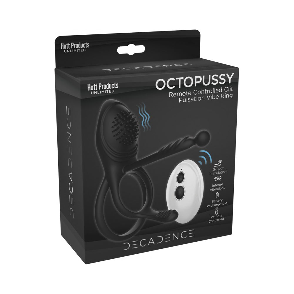 Decadence OctoVagina Penis Ring/Clitoris/Anal Stim With Tentacles Remote Control | 818631034352 | Discreet Personal Wellness