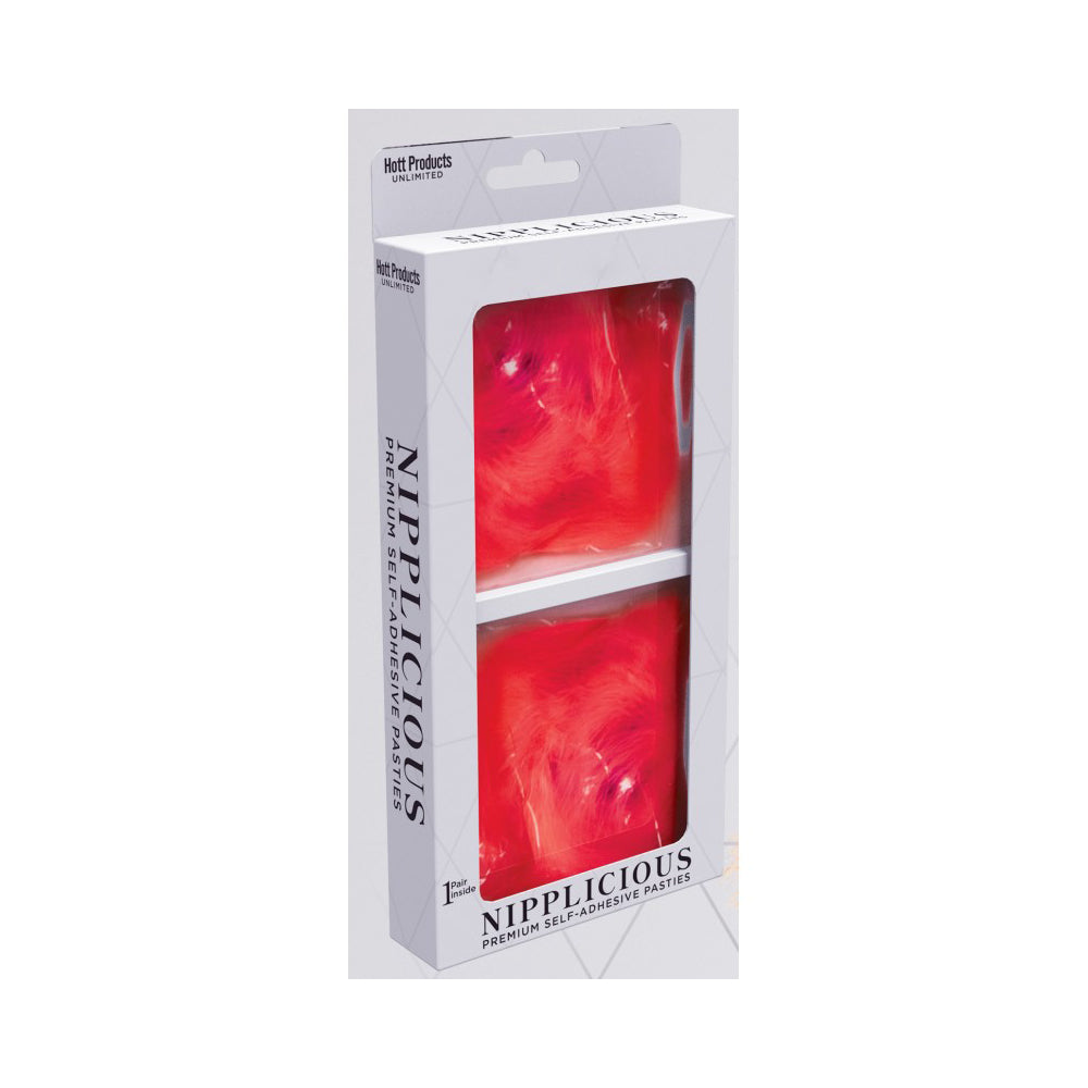 Nipplicious Furball Pasties Red | 818631034567 | Discreet Personal Wellness