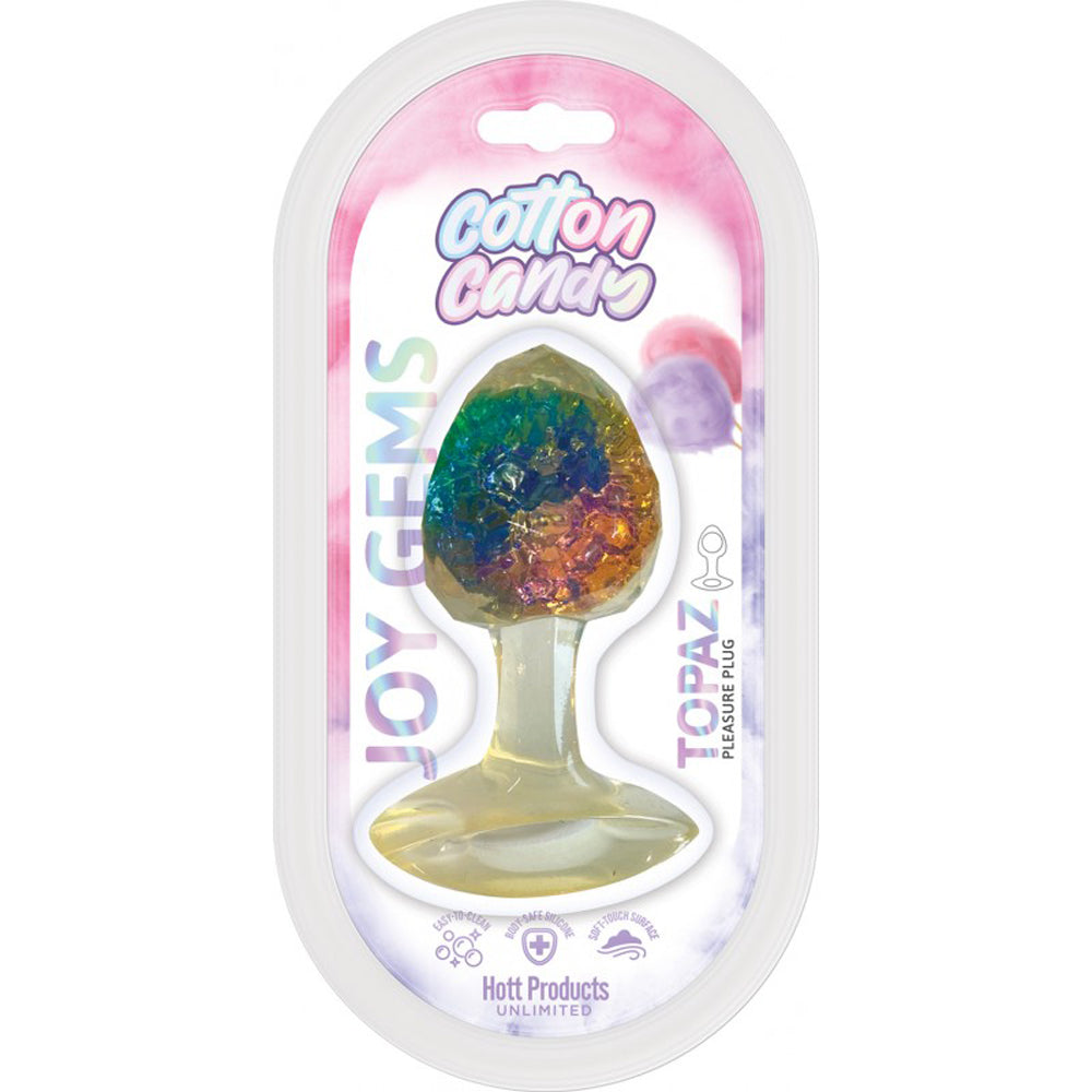 Cotton Candy Joy Gems Topaz Silicone Plug | 818631034963 | Discreet Personal Wellness
