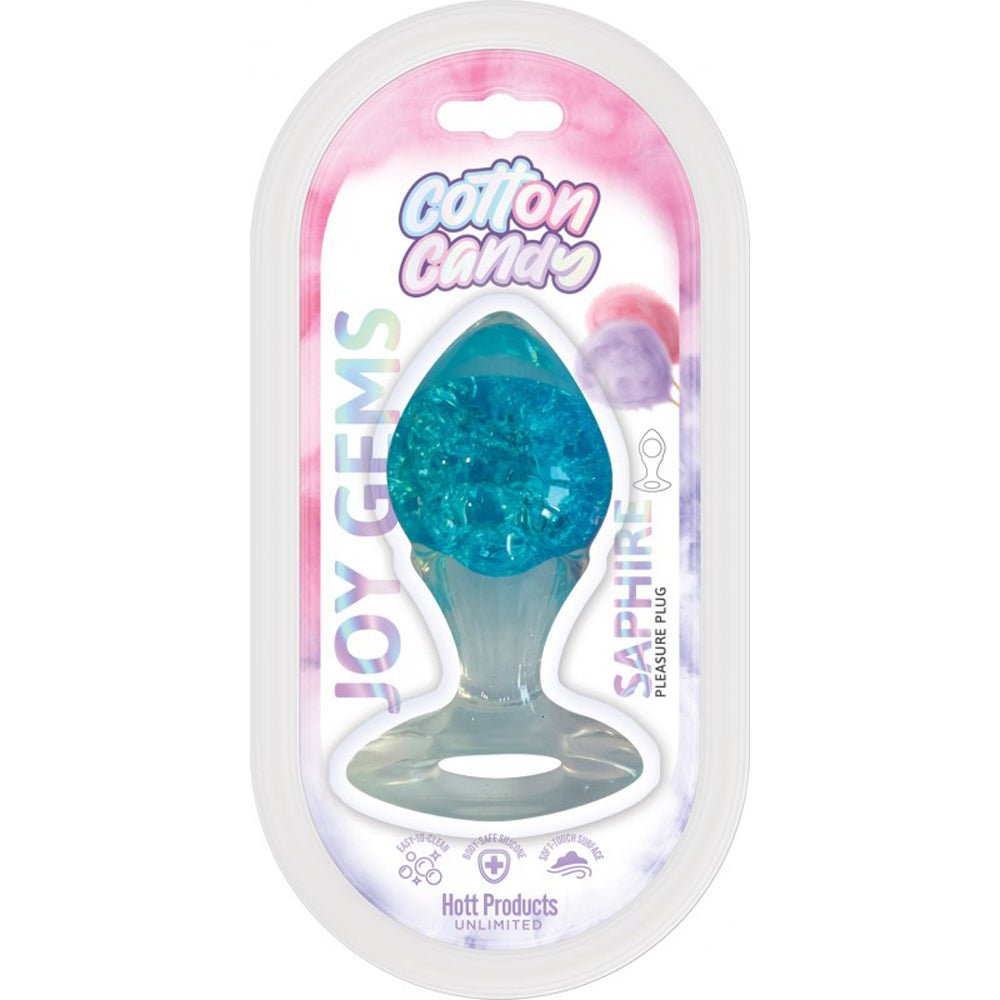 Cotton Candy Joy Gems Saphire Silicone Plug | 818631034970 | Discreet Personal Wellness