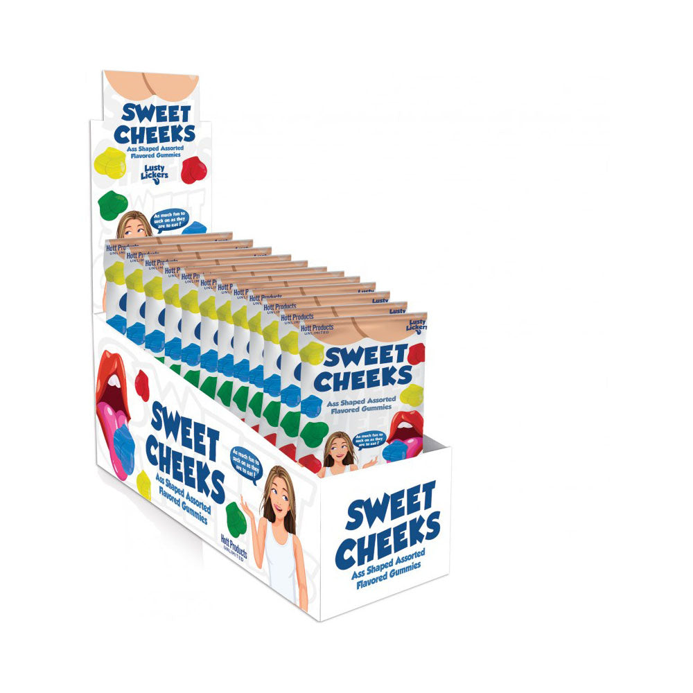 Sweet Cheeks Ass Shaped Gummies 12Pc Display | 818631035120 | Discreet Personal Wellness