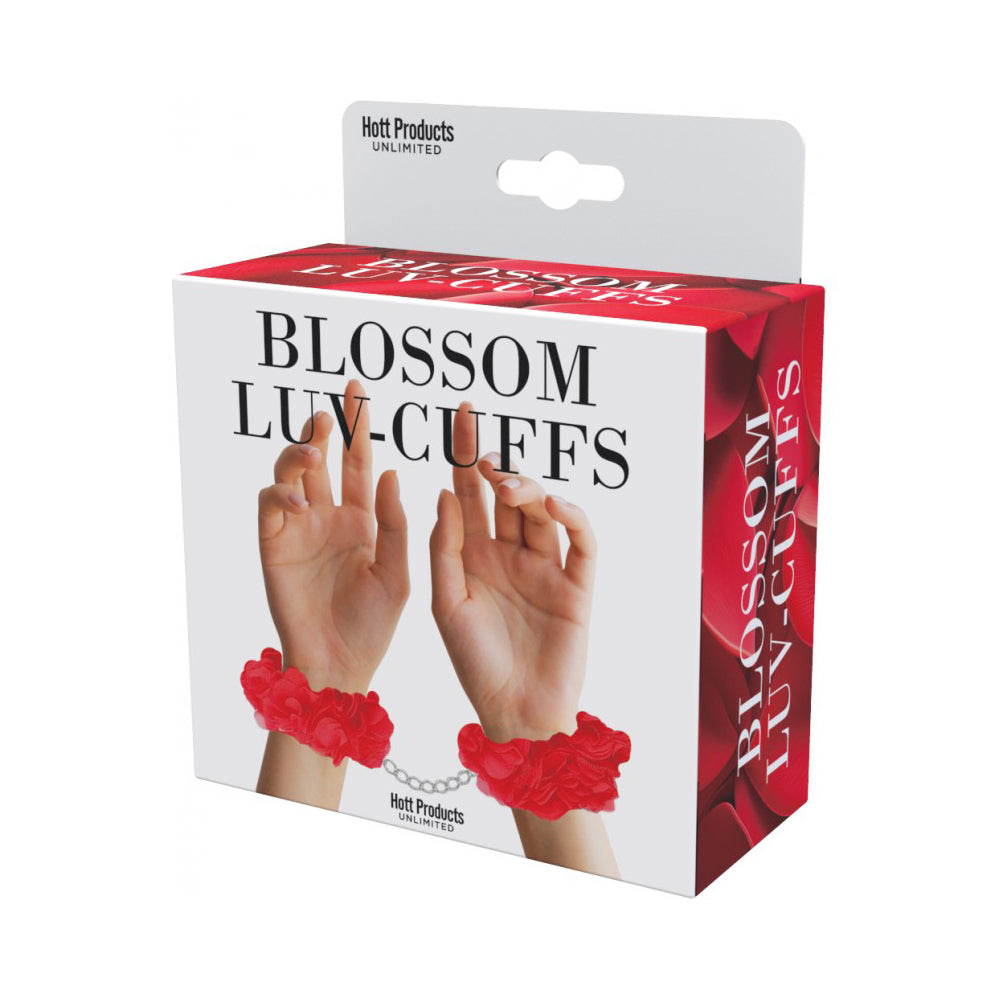 Blossom Luv Cuffs Flower Hand Cuffs Boxed Red | 818631035366 | Discreet Personal Wellness