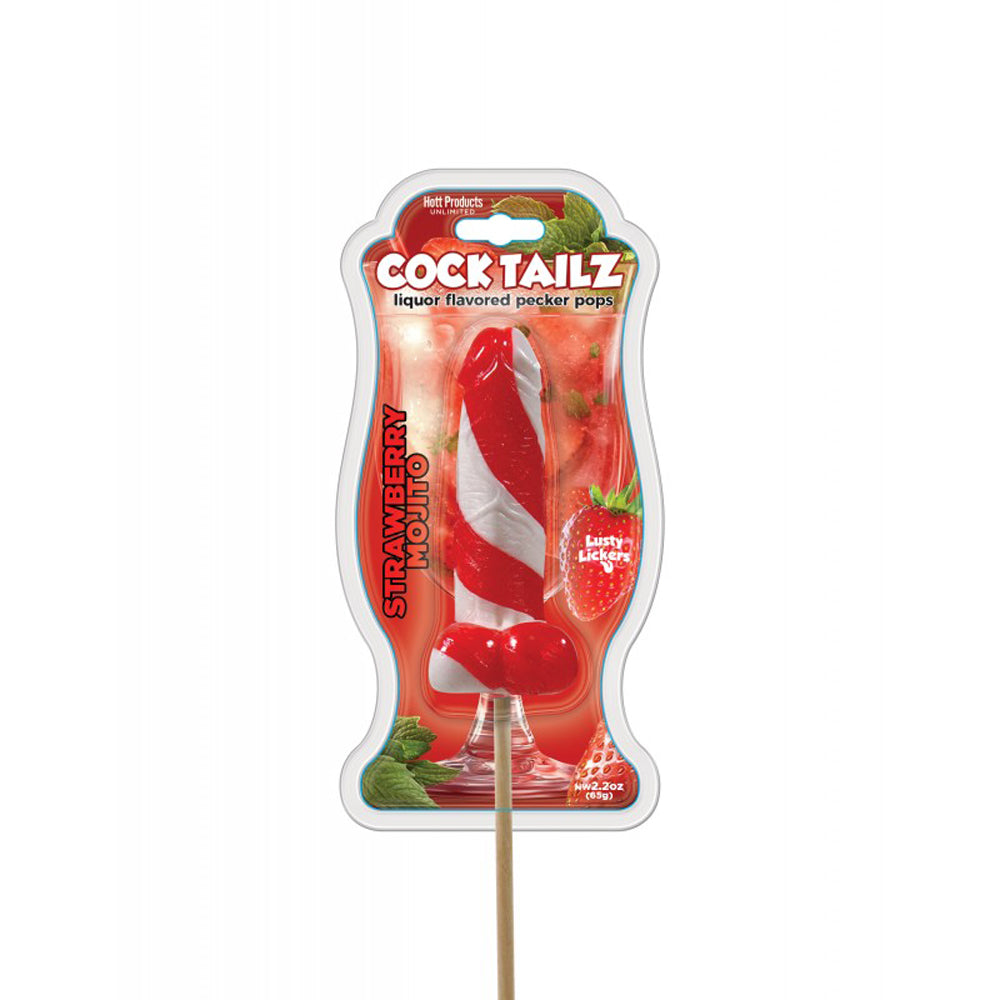 Penistailz Liquor Flavored Pecker Pops Strawberry Mojito | 818631037537 | Discreet Personal Wellness