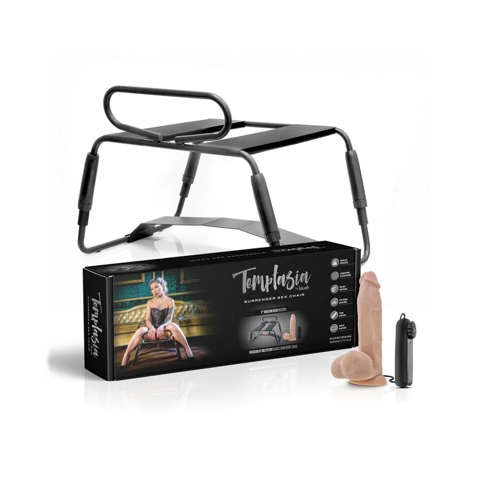 Temptasia Surrender Sex Chair Black | 819835029809 | Discreet Personal Wellness