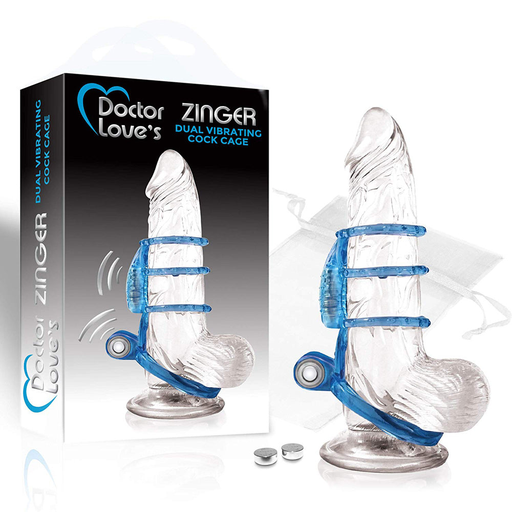 Zinger Dual Vibrating Penis Cage | 831868006114 | Discreet Personal Wellness