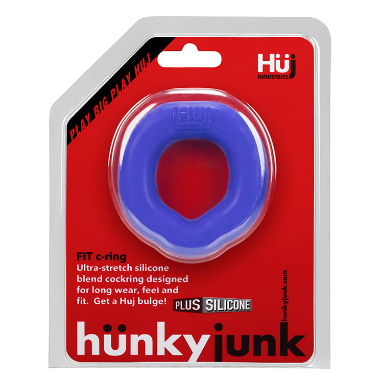 Fit Ergo Long-Wear C-Ring By Hunkyjunk Cobalt | 840215120113 | Discreet Personal Wellness