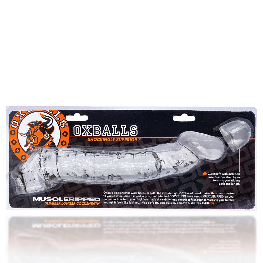 Muscle Ripped Penisheath Clear | 840215120625 | Discreet Personal Wellness