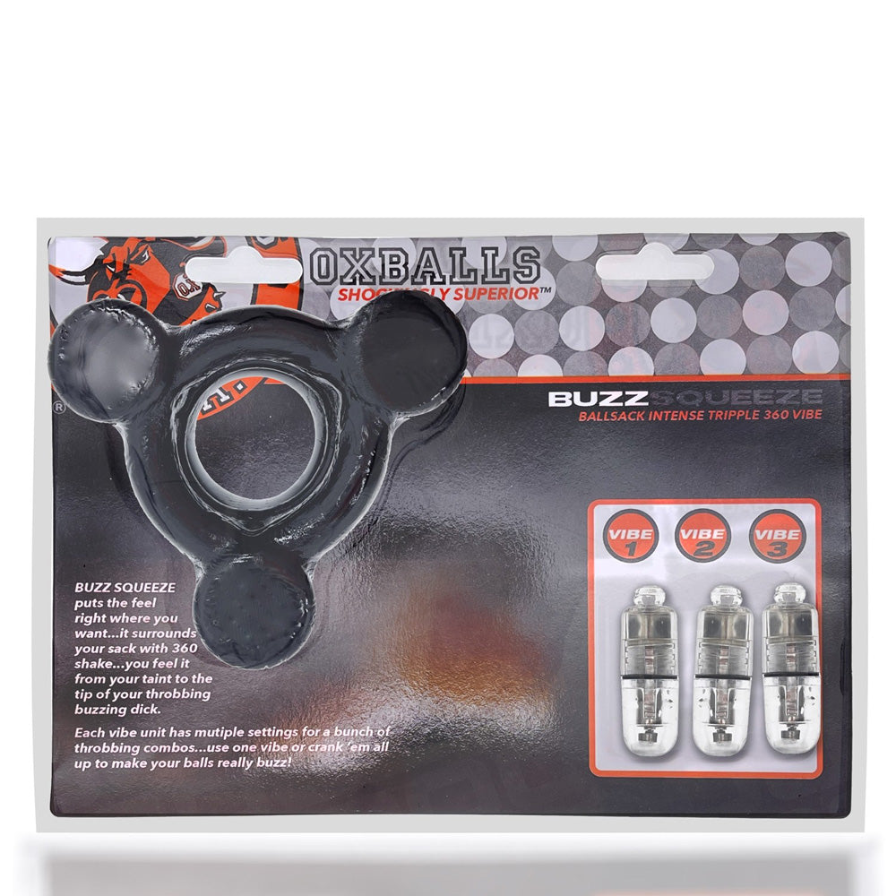 Buzz Squeeze Ballstretcher Black | 840215121219 | Discreet Personal Wellness
