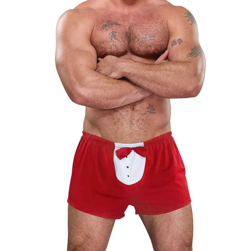 Tuxedo Boxer One Size Red | 845830016131 | Discreet Personal Wellness