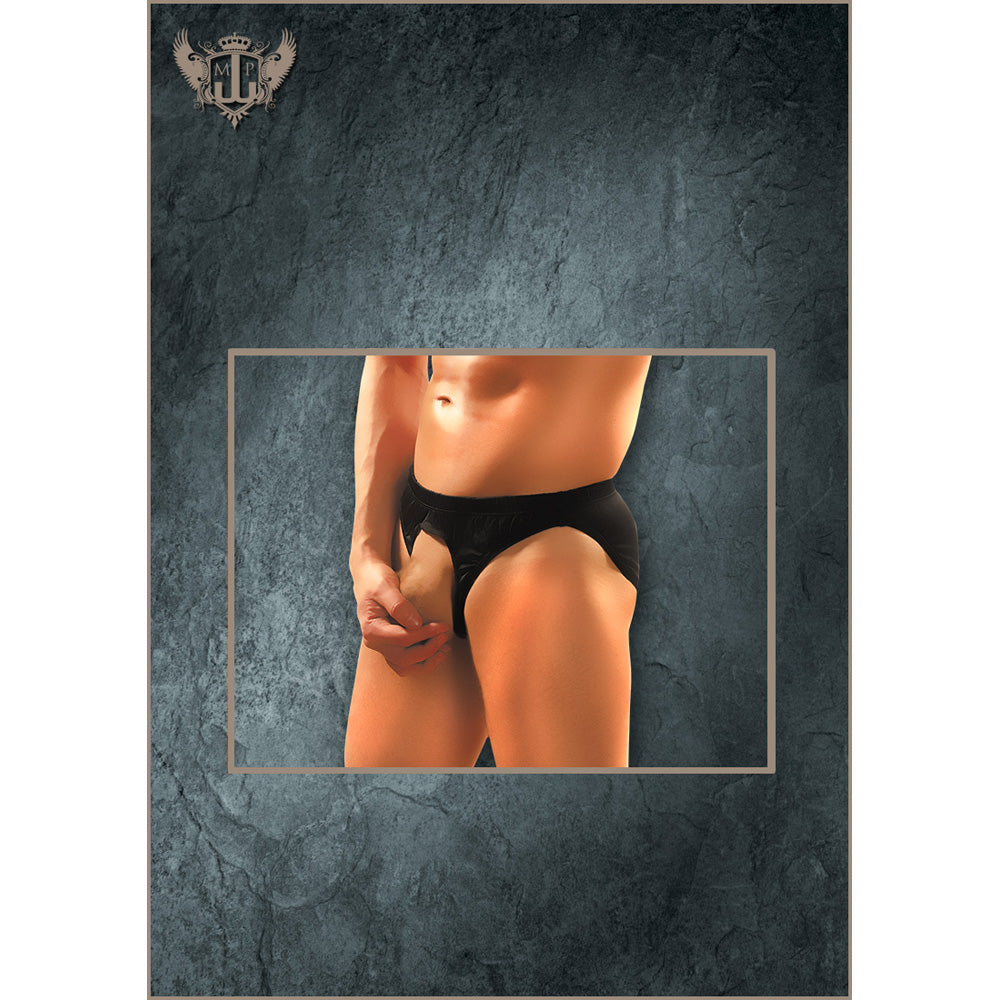 Nylon Spandex Pouchless Brief Black One Size | 845830041522 | Discreet Personal Wellness