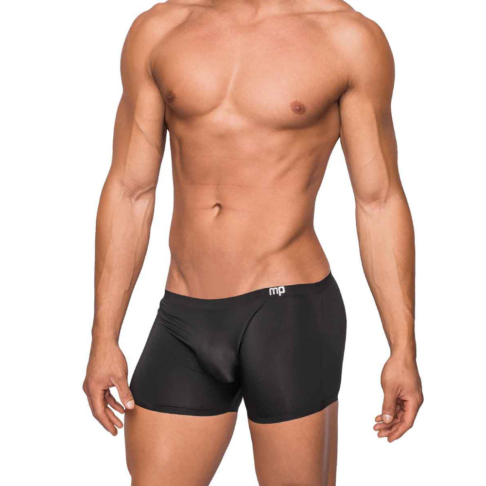 Seamless Sleek Short W/Sheer Pouch Black M | 845830073394 | Discreet Personal Wellness