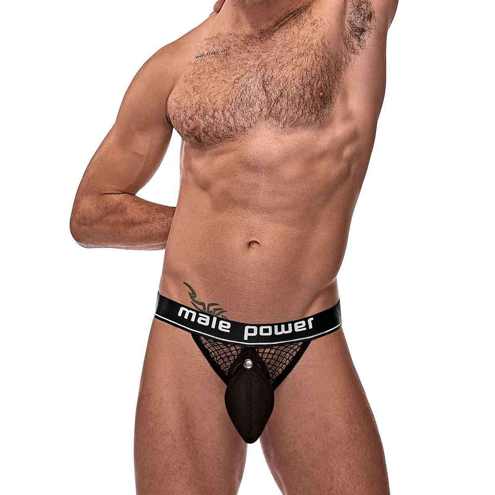 Penis Pit Net Penis Ring Jock Black L/Xl | 845830084109 | Discreet Personal Wellness