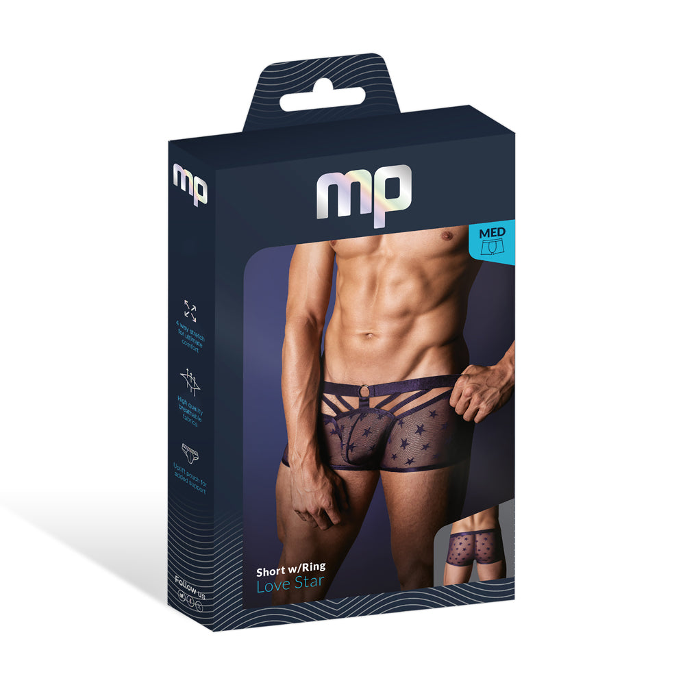 Love Star Short W/ Ring Purple X-Large | 845830093286 | Discreet Personal Wellness