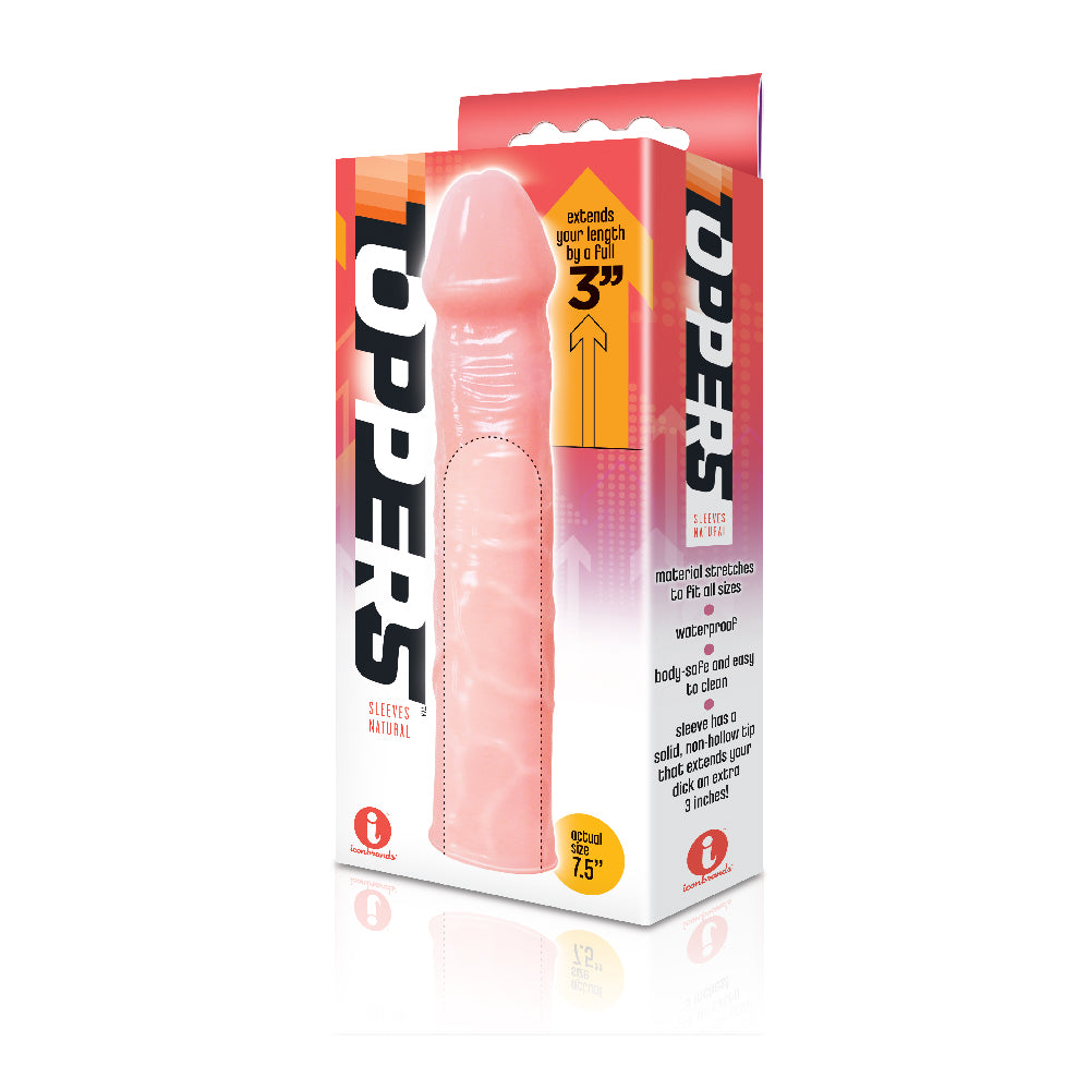 The 9's Toppers Natural Extender Sleeve | 847841026291 | Discreet Personal Wellness