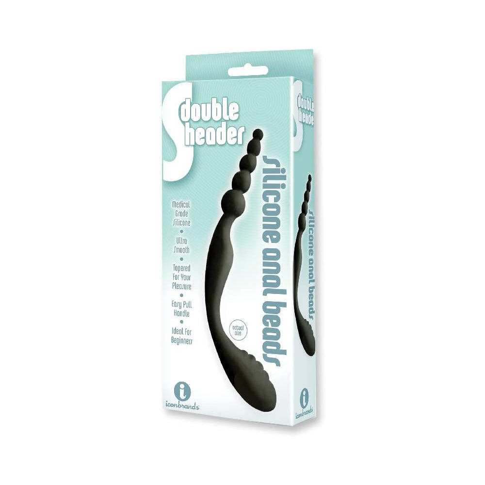 The 9's S-Double Header Double Ended Silicone Anal Beads | 847841026499 | Discreet Personal Wellness