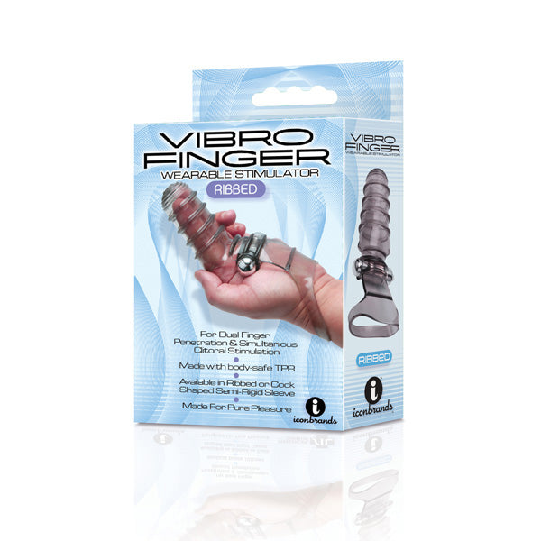 The 9's Vibrofinger Finger Massager Grey | 847841026512 | Discreet Personal Wellness