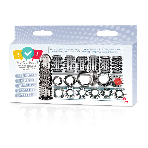 Try-Curious Penis Ring & Sleeve Set | 847841080149 | Discreet Personal Wellness
