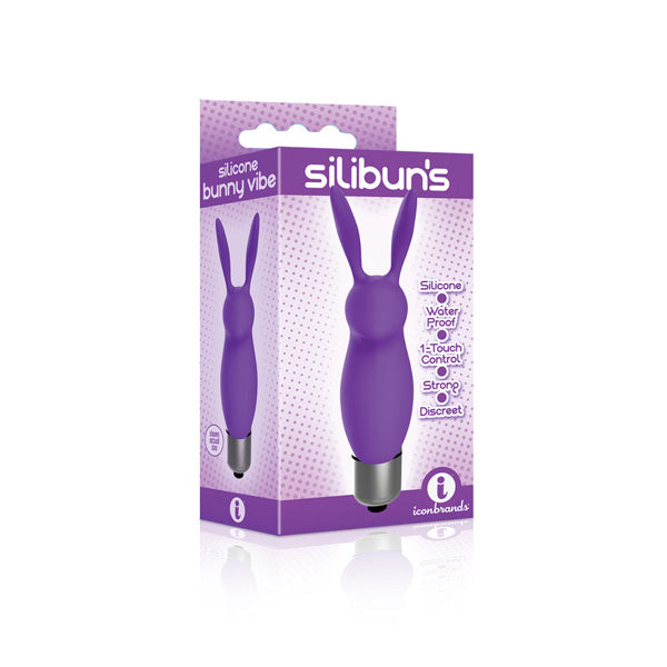 The 9's Silibuns Silicone Bunny Bullet Purple | 847841263924 | Discreet Personal Wellness