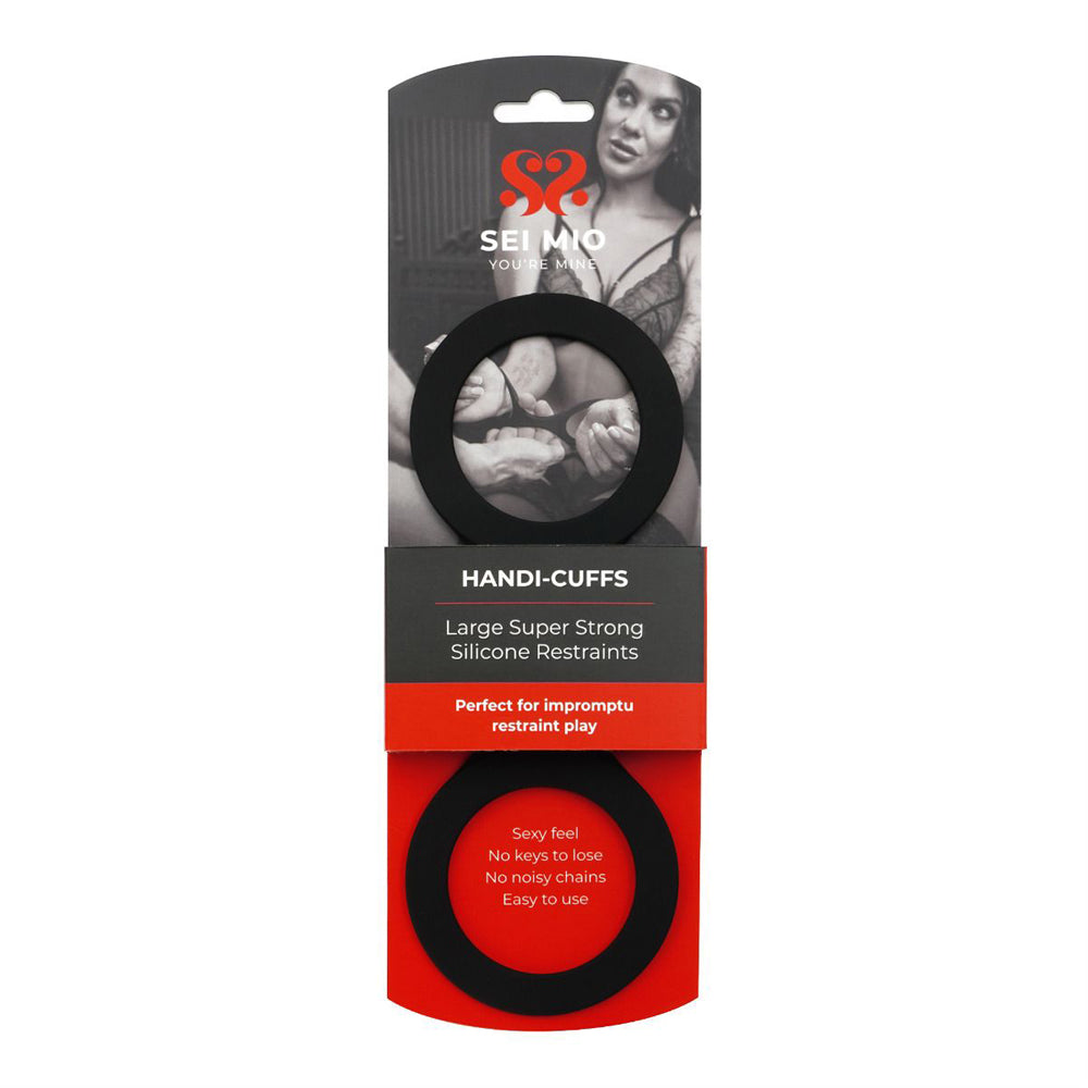 Sei Mio Handi-Cuffs Large Silicone Restraints | 847878002442 | Discreet Personal Wellness