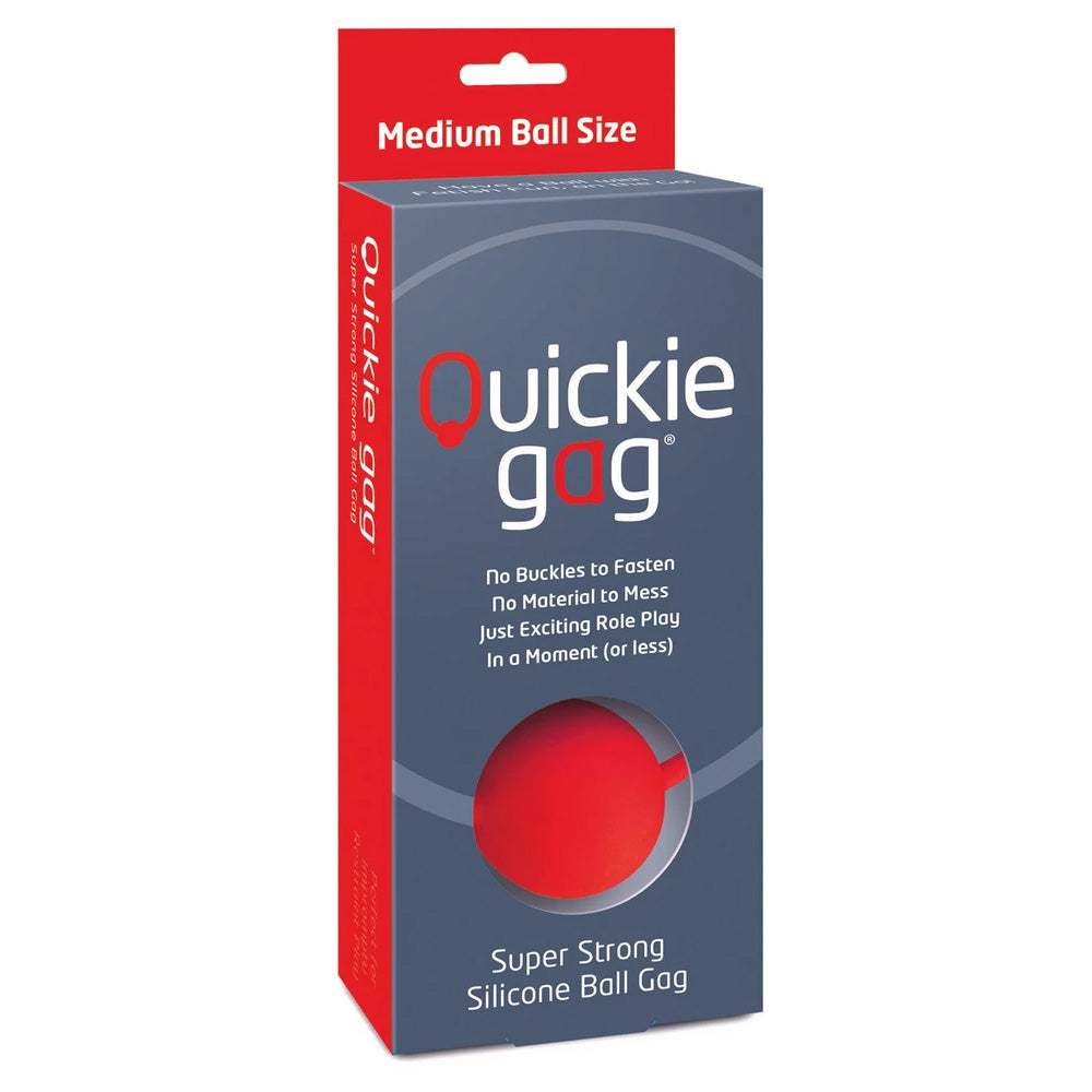 Quickie Ball Gag Medium Red | 847878002473 | Discreet Personal Wellness