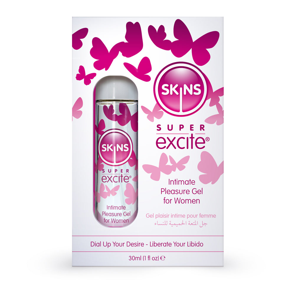 Skins Super Excite Clitoral Stimulation Gel 1 Oz. | 847878004354 | Discreet Personal Wellness