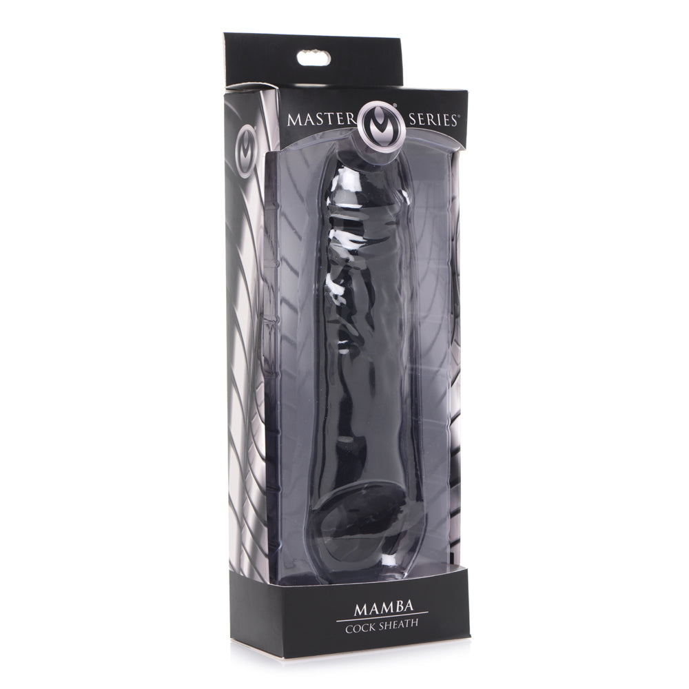 Masters Series Mamba Penis Sheath Black | 848518009333 | Discreet Personal Wellness