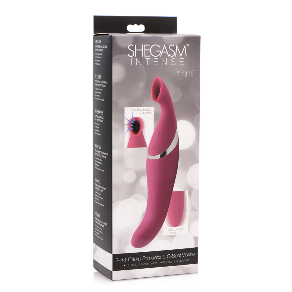 Inmi Shegasm Intense 2-In-1 Clitoris Stimulator & G-Spot Vibe | 848518029546 | Discreet Personal Wellness