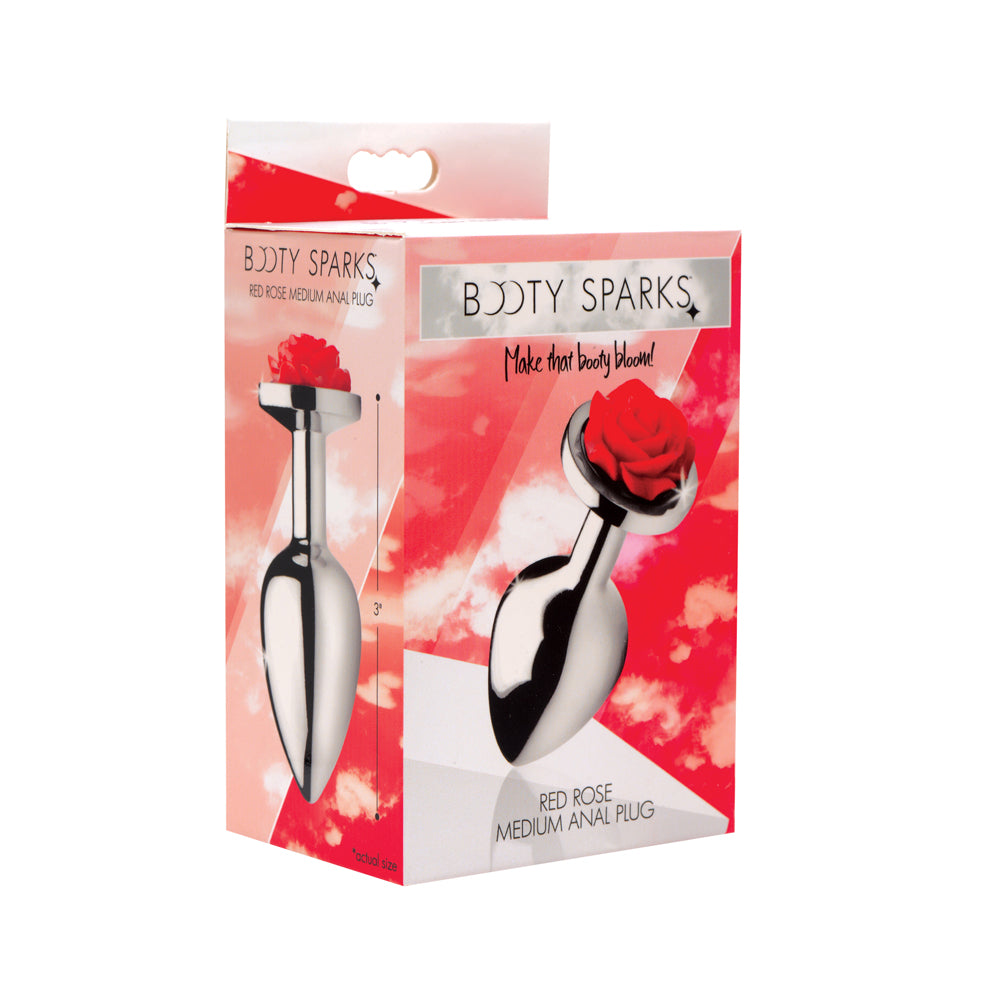 Booty Sparks Red Rose - Medium Anal Plug | 848518029928 | Discreet Personal Wellness