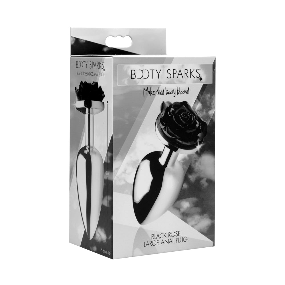 Booty Sparks Black Rose - Large Anal Plug | 848518029973 | Discreet Personal Wellness