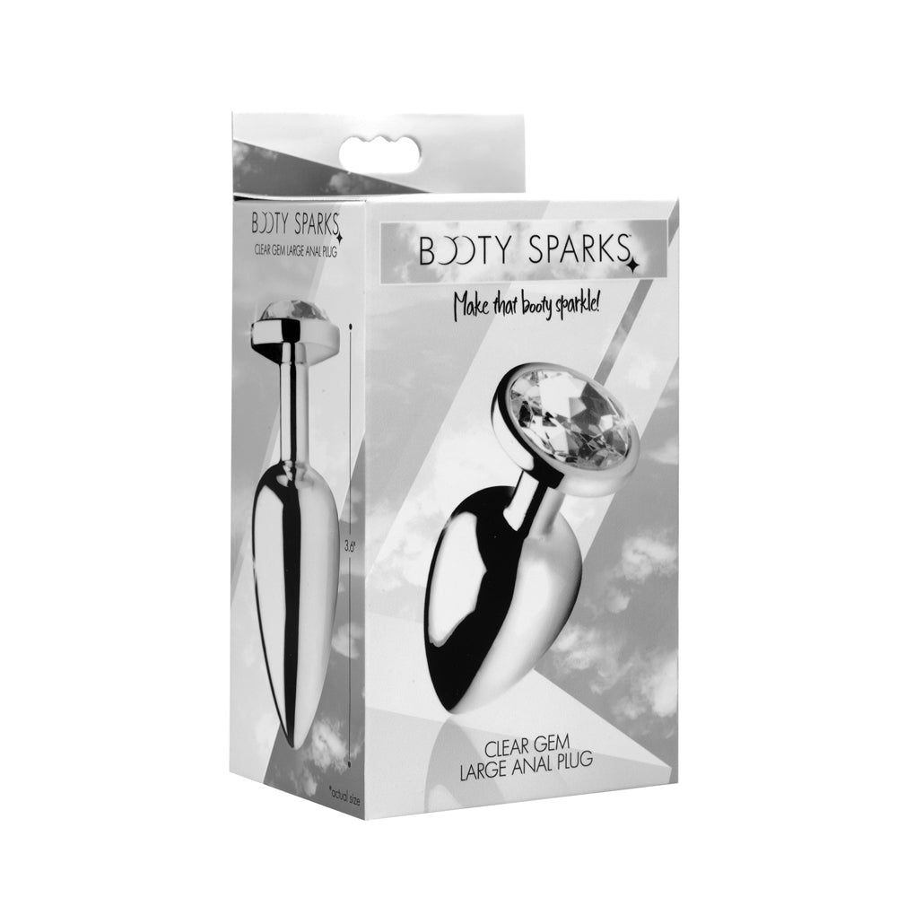 Booty Sparks Clear Gem - Large Anal Plug | 848518030009 | Discreet Personal Wellness