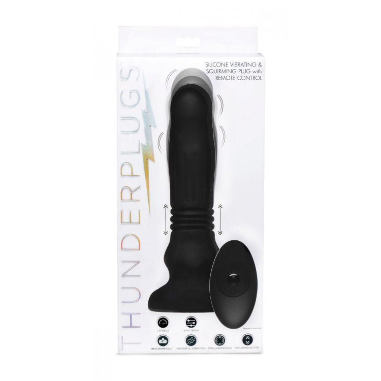 Thunder Plugs Silicone Swelling & Thrusting Plug With Remote Control | 848518032584 | Discreet Personal Wellness